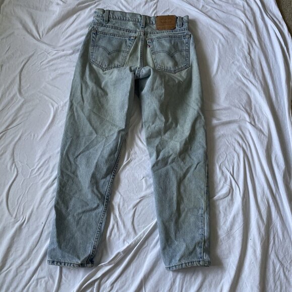 Levis 550 Relaxed Fit Light Wash Tapered Leg Jeans W32 L30 USA Made - Picture 6 of 15